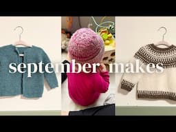 SEPTEMBER MAKES | baby knits and spinning blitz