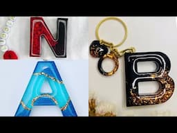 💖🍀 | DIY Letter Resin Keychains for Beginners | Mold Resin Pour-Silicone / 🍀part 11