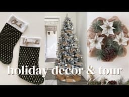 VLOG: Christmas decor haul + living room tour | target, walmart, at home