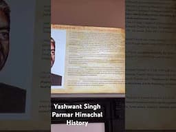 Yashwant Singh Parmar History of HP