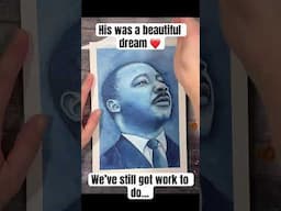 A Dream For All of Us ❤️ #mlk  #martinlutherkingday #keepingthedreamalive #watercolorportrait