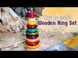 Wooden Ring Set making|| Wood crafting|| diy toys