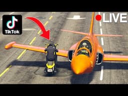 Recreating VIRAL GTA 5 STUNTS on Tik Tok #55! LIVE