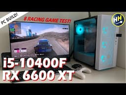 Perfect Budget Racing Sim PC Build! 8 Game Benchmark. i5-10400F, RX 6600 XT. Lenovo D24-20 IPS LCD.