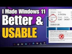 I Made Windows 11 USABLE with No SPYING & No BLOATWARE