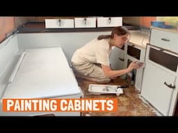 Painting Vintage Pop Up Cabinets