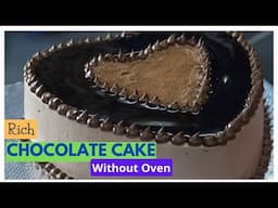 Easy Chocolate Cake Recipe in Telugu | Chocolate Rich Cake | Orange Oven by Divya