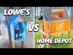 Lowe's VS Home Depot Survival Treehouses!