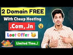 😱2 Domain FREE (.Com, .In, .Net) With Cheapest Hosting | Cheap Web Hosting For Wordpress 2025