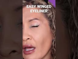 EASIEST WINGED EYELINER FOR HOODED EYES ✨  #easyeyeliner #wingedeyeliner #shorts