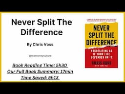 Never Split The Difference By Chris Voss Full Book Summary