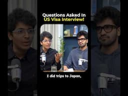 Questions Asked In U.S Visa Interview 🤯 | Kushal Lodha #shorts