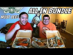 WINGSTOP® MUKBANG ALL IN BUNDLE! Hawaiian, Habanero & Garlic Parmesan Food Review #349