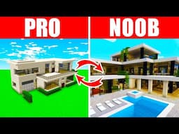 Minecraft NOOB vs. PRO: SWAPPED LUXURY HOUSE in Minecraft (Compilation)