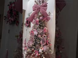 Did my mom’s Christmas tree 🎀🩷 All my pink dreams came true with this tree! Love me so #pinkmas 🎀