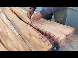 The Secret To Reviving Deformed Logs Into Unique Wooden Works // The Art Of Crafting Solid Wood