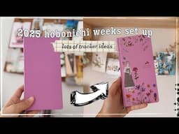 how i use my hobonichi weeks mega | 2025 planner set up - lots of tracker ideas