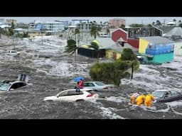 A few minutes ago in Albania!! Unprecedented flood in Durres, the whole city is under water