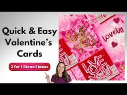 Quick & Easy Valentine's Cards with New Simon Says Stamp Release | 2-for-1 Stencil & Embossing Tips