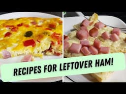 2 EASY RECIPES TO MAKE WITH LEFTOVER HOLIDAY HAM!