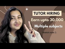 🚀 Job for freshers | Work from home  | Tutor hiring | Multiple subjects available | Online tutor 💥