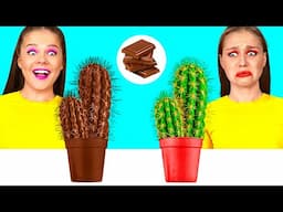 Real Food vs Chocolate Food Challenge | Crazy Challenge by DaRaDa