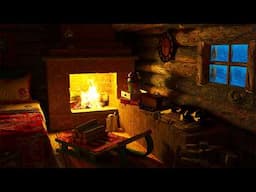 Deep Sleep in 3 MINUTES - Cozy Mountain Cabin with Blizzard, Fireplace, Snowfall