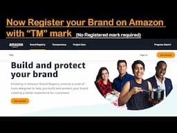 Amazon Brand Registry Without Trademark | Brand Registry Amazon India | Brand Registration Amazon