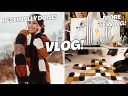 I Finished My Cardigan!! (Finally!) + More Sewing | VLOG