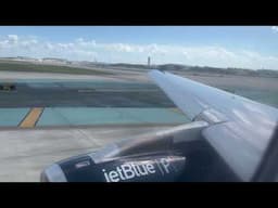 JetBlue Airbus A320 sunny takeoff from Fort Lauterdale