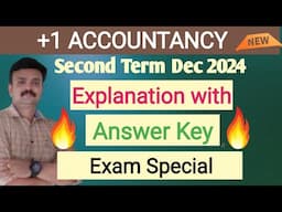 Plus one Accountancy/Second Term Exam Question paper with  Answer key 2024