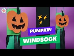 🎃 Paper Crafts for Halloween | PUMPKIN WINDSOCK | Recycled Paper Towel Roll Crafts CUTE!