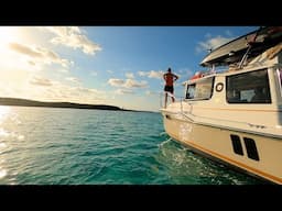 Unrelenting Winds-Searching for a Place to Hide in the Bahamas -TINY BOAT LIVING RANGER TUG - Ep 64