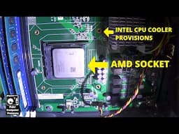 You must use an Intel cooler with this AMD based motherboard - The reason may surprise you