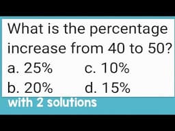 What is the percentage increase from 40 to 50?