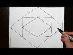 3D Line Illusion Pattern | Cool Overlap Abstract Drawing - Satisfying Art Technique