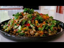 Easy Salad Recipe for Dinner! | Mediterranean Lentil Salad Recipe!