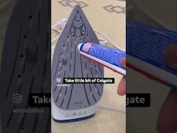 Use Colgate to clean iron!!