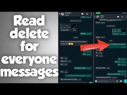 Read delete for everyone message and story in Whatsapp