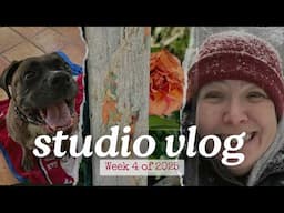 Studio Vlog - Week 4 of 2025 | SNOW, Art, Sad News