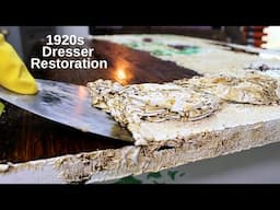 Ep. 113 The MOST Satisfying Paint Removal from an ANTIQUE DRESSER Restoration