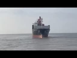 Buque Marfret Marajo encallado en Bocas de Ceniza (Colombia)