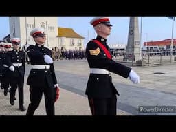 Lowestoft Remembrance Service 2024. Parade March On.