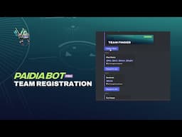 Paidia Bot Pro Demo: Team Registration