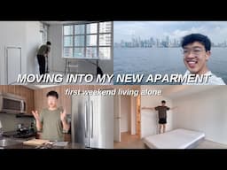 MOVING into MY NEW APARTMENT | productive weekend LIVING ALONE *motivational vlog & reset for 2025*