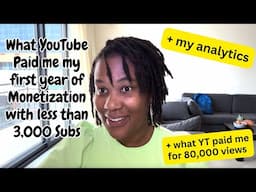 How much Youtube Paid Us with 3000 subs + REALISTIC monetization & analytics of a small channel