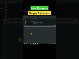 Java Program Simple Calculator in Java #javatutorial