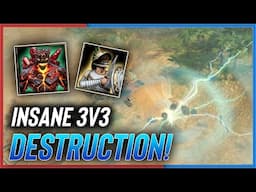 Nothing but DESTRUCTION in this crazy 3v3! Age of Mythology Retold