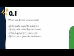 Trade/Accounts Receivables QUIZ - with Questions AND Answers