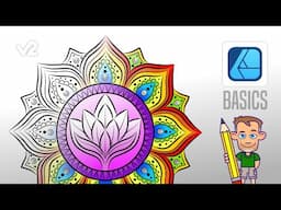 Affinity Designer Tutorial - Create and Colour a Line Art Mandala